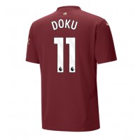 Camisa de Futebol Manchester City Jeremy Doku #11 Equipamento Alternativo 2024-25 Manga Curta